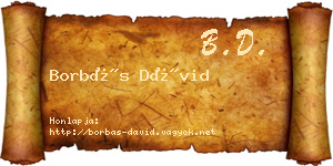 Borbás Dávid névjegykártya